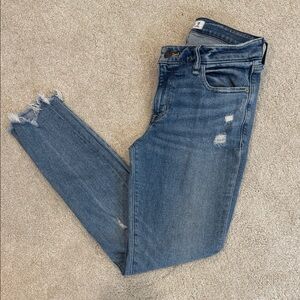 Abercrombie & Fitch Frayed Hem Blue Jeans